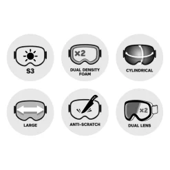 Masque de Ski Cebe Striker 2 L Black Gold Mirror