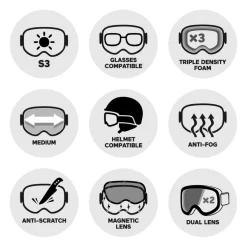 Masque de Ski Electric Kleveland II Auxin Grey Auburn Red