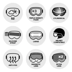 Masque de Ski Giro Axis Fender Daphne Blue Vivid Smoke + Vivid Infrared