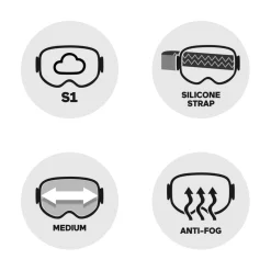 Masque de Ski Giro Millie White Grey Chute Vivid Infrared