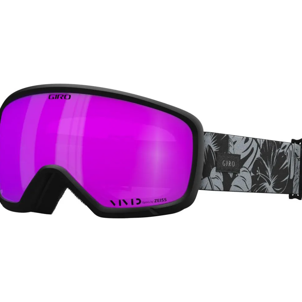 Masque de Ski Giro Millie Black & Grey Botanical Lx Vivid Pink