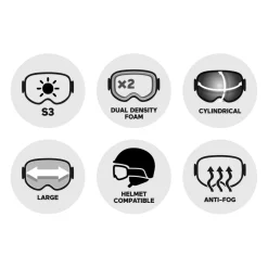 Masque de Ski Julbo Cyrius Noir Rouge Spectron 3 Glare Control