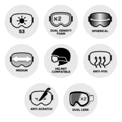 Masque de Ski Julbo Fusion Noir Spectron 3