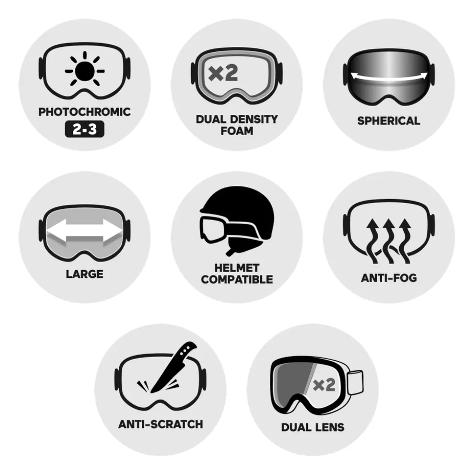 Masque de Ski Julbo Skydome Noir Blanc Reactiv 2-3 Glare Control