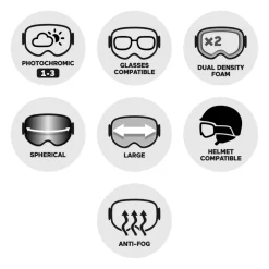 Masque de Ski Julbo Titan Otg Noir Reactiv Performance Flash Rouge