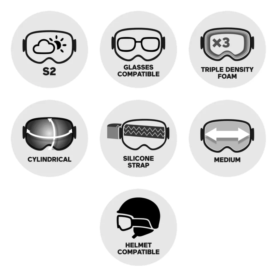 Masque de Ski Moken Vision Two Blue Silver Orange Flash Silver