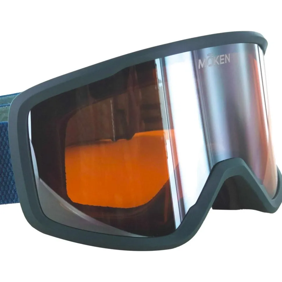 Masque de Ski Moken Vision Two Blue Silver Orange Flash Silver