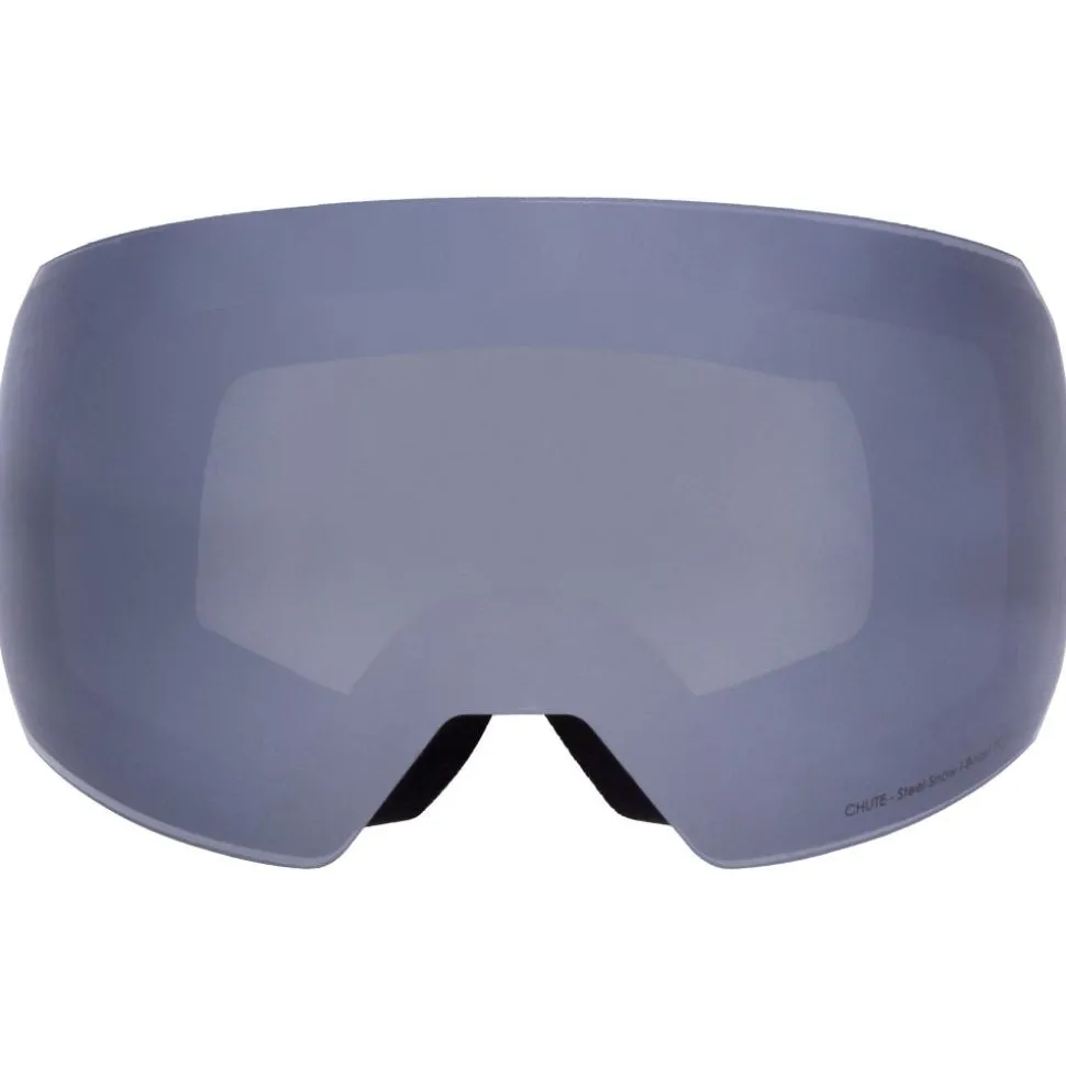 Masque de Ski Red Bull Spect Chute Matt Black White Smoke Silver Mirror + Cloudy Snow