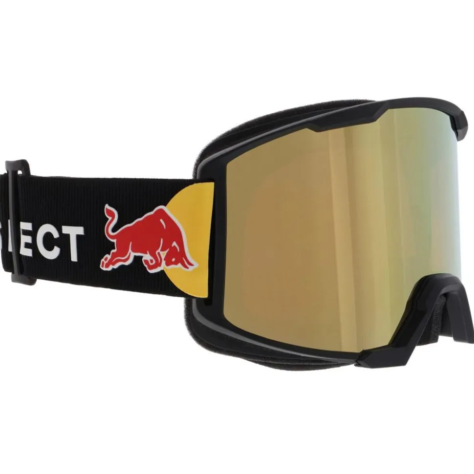 Masque de Ski Red Bull Spect Solo Matt Black Brown Gold Mirror Snow