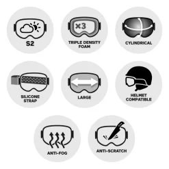 Masque de Ski Red Bull Spect Solo Matt Black Brown Gold Mirror Snow