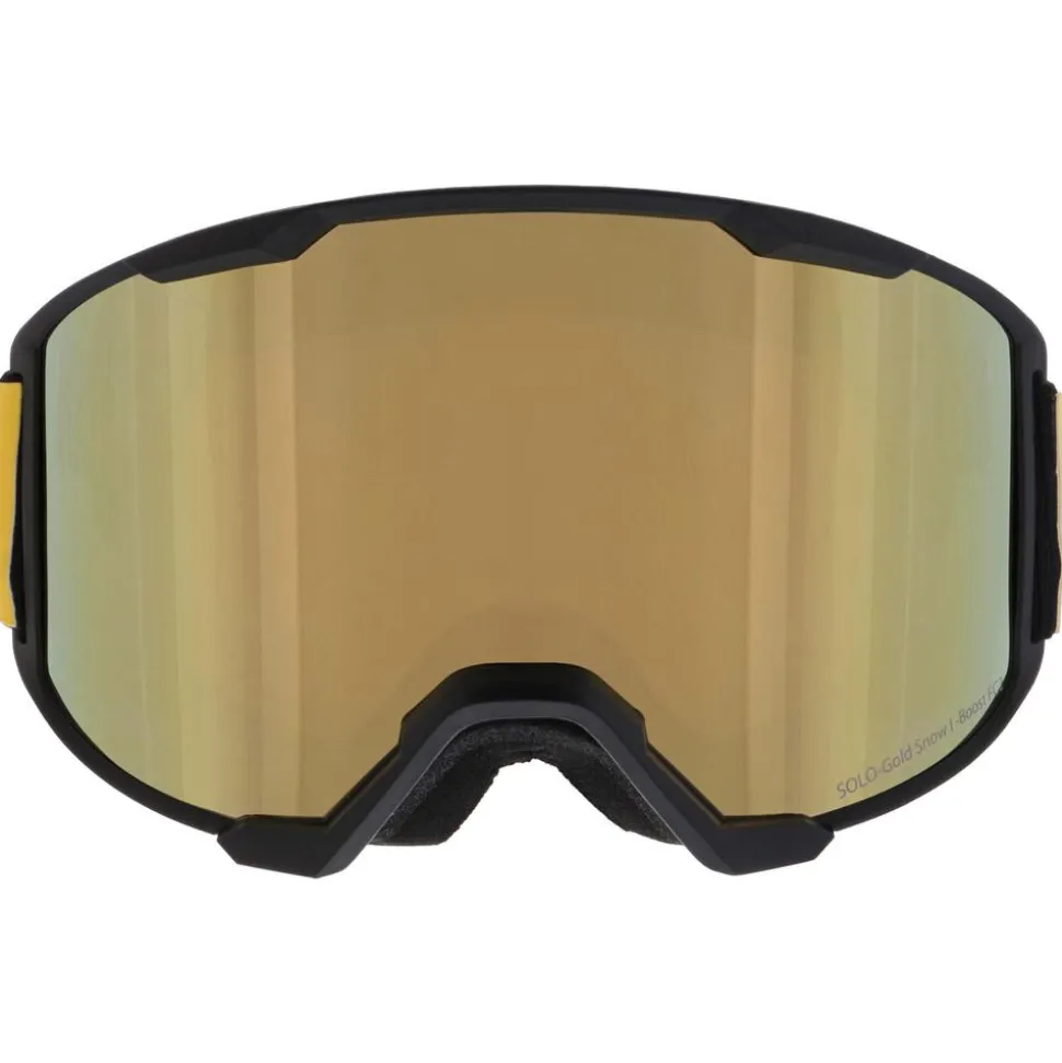 Masque de Ski Red Bull Spect Solo Matt Black Brown Gold Mirror Snow