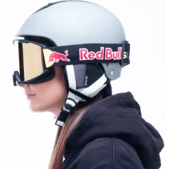 Masque de Ski Red Bull Spect Solo Matt Black Brown Gold Mirror Snow