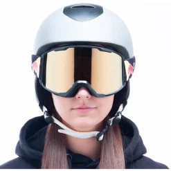 Masque de Ski Red Bull Spect Solo Matt Black Brown Gold Mirror Snow