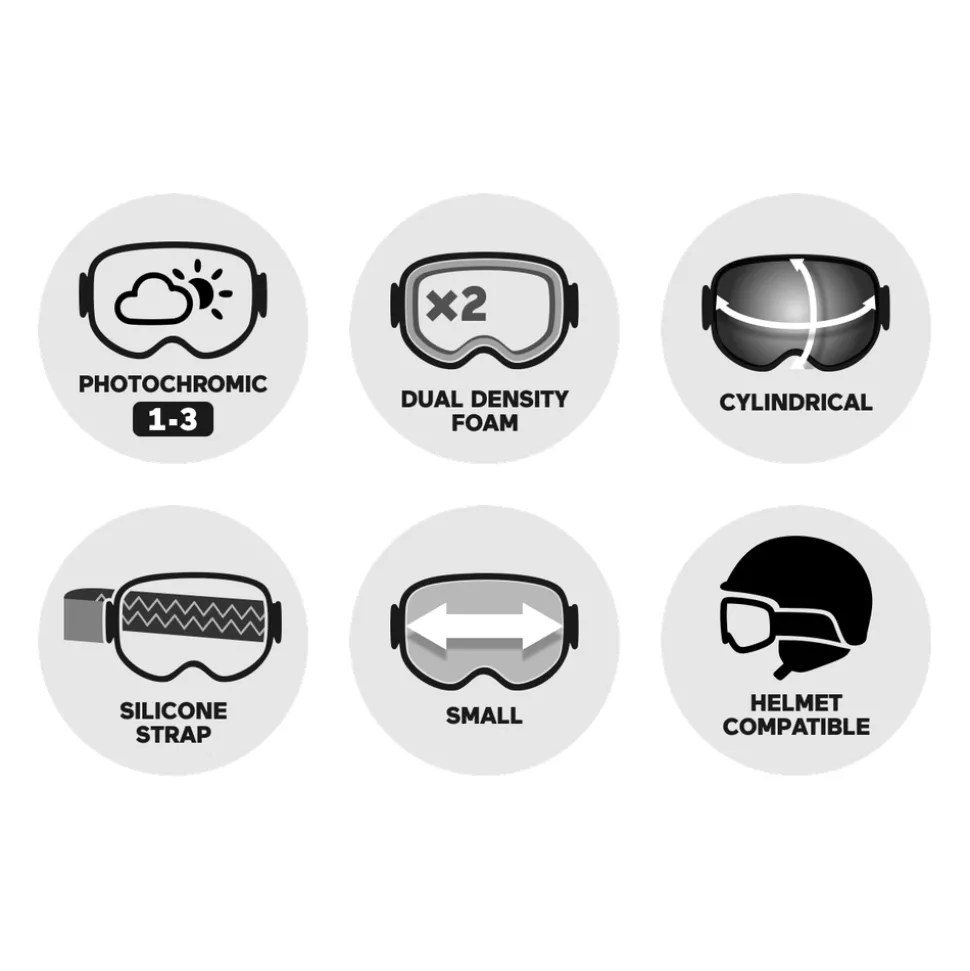 Masque de Ski Salomon Aksium 2.0 S Black Photo Multilayer Red