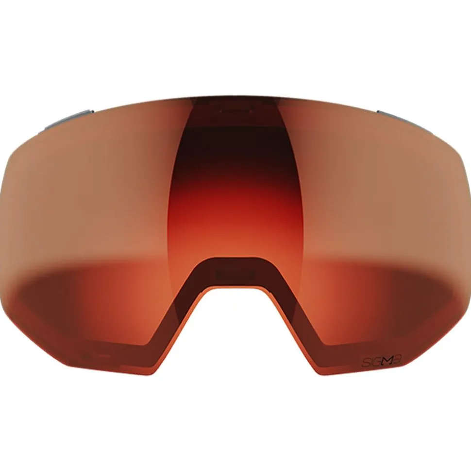 Masque de Ski Salomon Radium Prime Ebony Sigma Poppy Red + Sigma Apricot