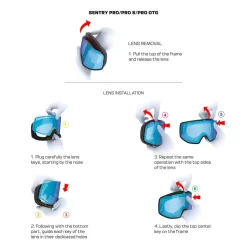 Masque de Ski Salomon Sentry Pro S Black Sigma Sky Blue + Sigma Light Blue