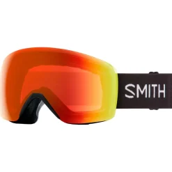 Masque de Ski Smith Skyline Black Chromapop Everyday Red Mirror