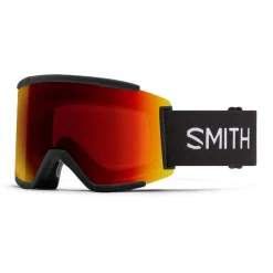 Masque de Ski Smith Squad XL Black Chromapop Sun Red Mirror + Yellow