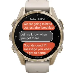 Montres GPS Garmin Fenix 8 Amoled Sapphire Soft Gold Gris Cendré Grès Foncé