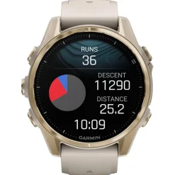 Montres GPS Garmin Fenix 8 Amoled Sapphire Soft Gold Gris Cendré Grès Foncé