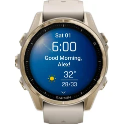 Montres GPS Garmin Fenix 8 Amoled Sapphire Soft Gold Gris Cendré Grès Foncé
