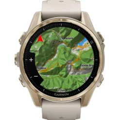 Montres GPS Garmin Fenix 8 Amoled Sapphire Soft Gold Gris Cendré Grès Foncé