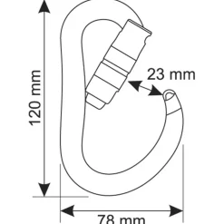 Mousqueton C.A.M.P. Atom 2Lock