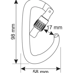 Mousqueton C.A.M.P. Orbit Lock Orange