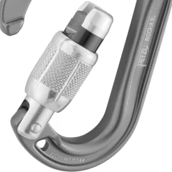 Mousqueton Petzl Rocha Screw Lock Gris