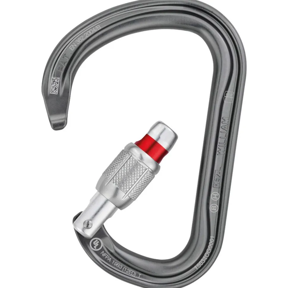Mousqueton Petzl William Screw Lock