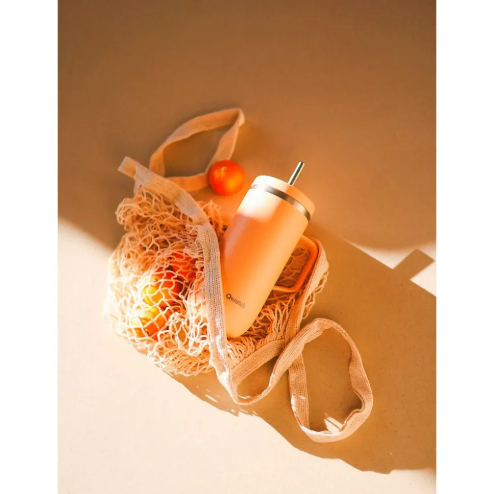 Mug Qwetch Cold Cup 600 ml + Anse Matt Pastel Abricot