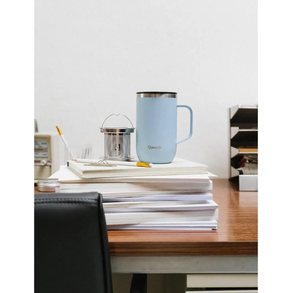 Mug Qwetch Mug Tisanière 470 ml Pastel Bleu