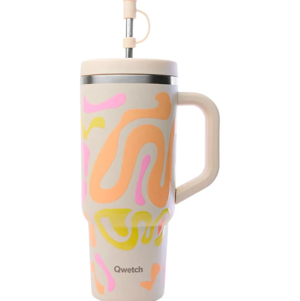 Mug Qwetch Travel Cup 900 ml Waves Sable