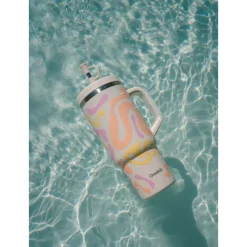 Mug Qwetch Travel Cup 900 ml Waves Sable