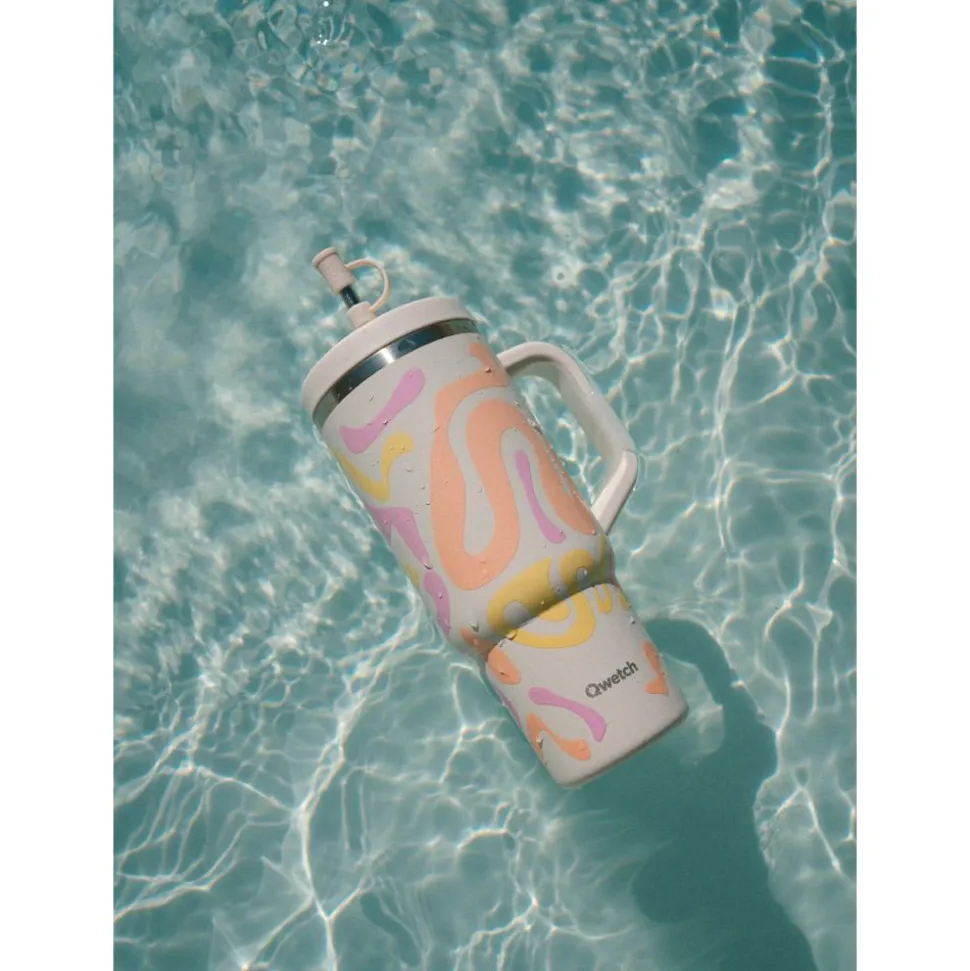 Mug Qwetch Travel Cup 900 ml Waves Sable