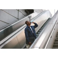 Mug Qwetch Travel Mug 350 ml Matt Pastel Bleu