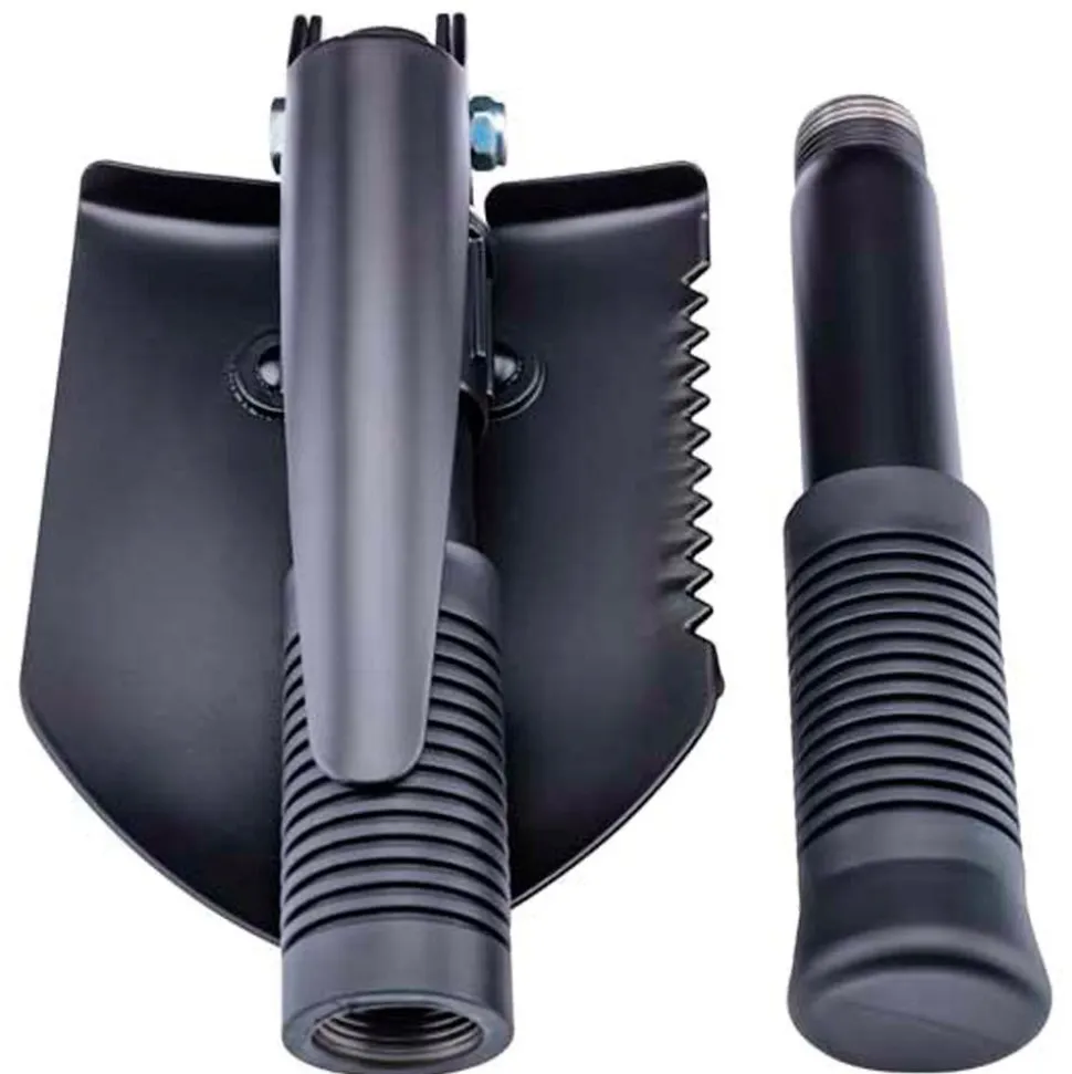 Pelle Pliante Herbertz Pelle/Pioche De Camp Pliable + Etui Black