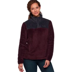 Polaire Black Diamond W Roadie 1/4 Zip Fleece Bordeaux Carbon