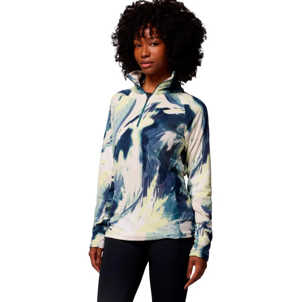 Polaire Columbia Glacial IV Print 1/2 Zip Everblue Snowflight