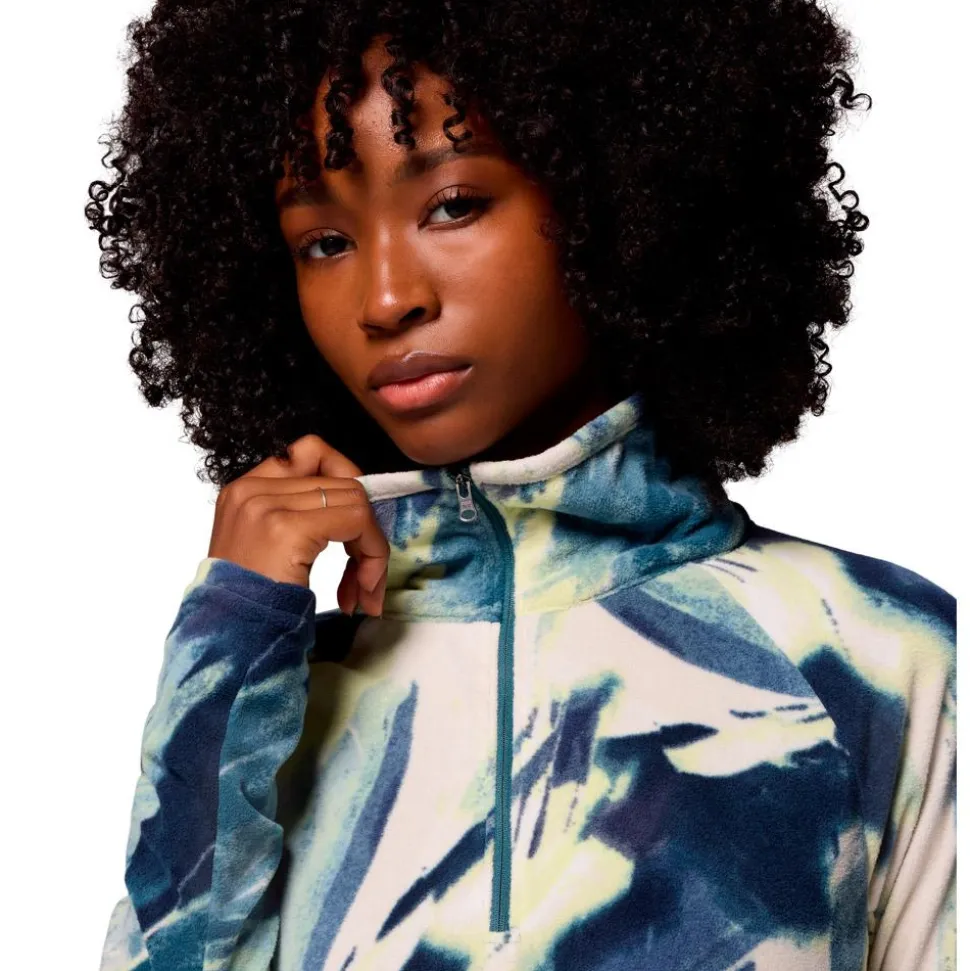 Polaire Columbia Glacial IV Print 1/2 Zip Everblue Snowflight