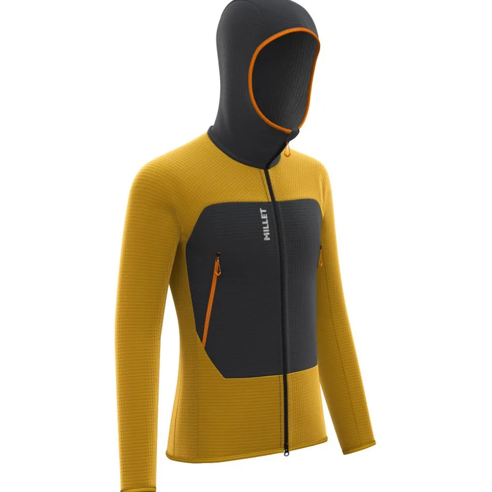 Polaire Millet Fusion Grid Hoodie Safran Deep Jungle