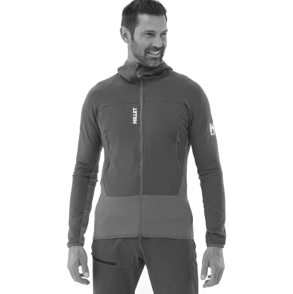 Polaire Millet Fusion Grid Hoodie Safran Deep Jungle