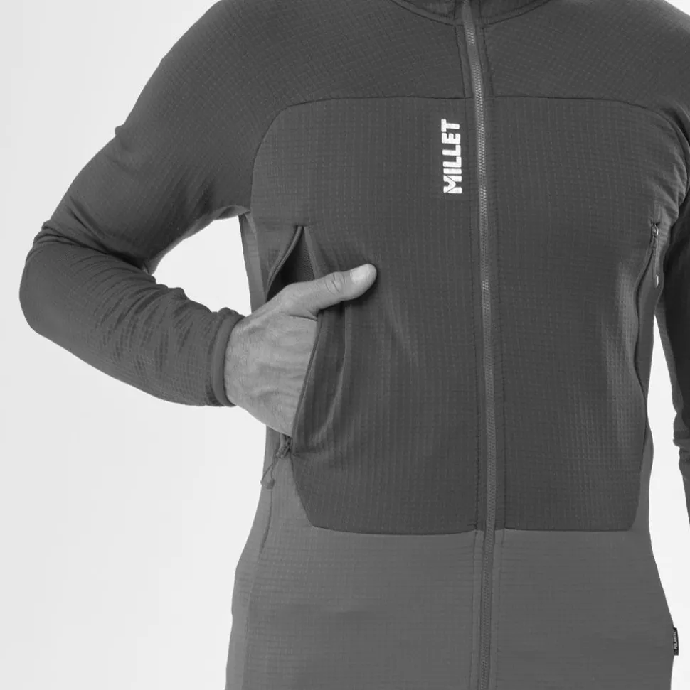 Polaire Millet Fusion Grid Hoodie Safran Deep Jungle