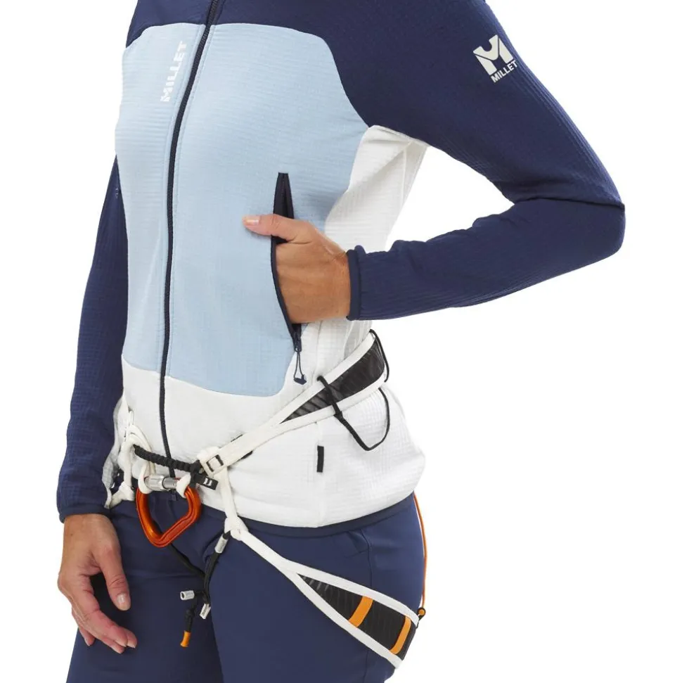 Polaire Millet Fusion Grid Jkt W Foggy Dew Saphir