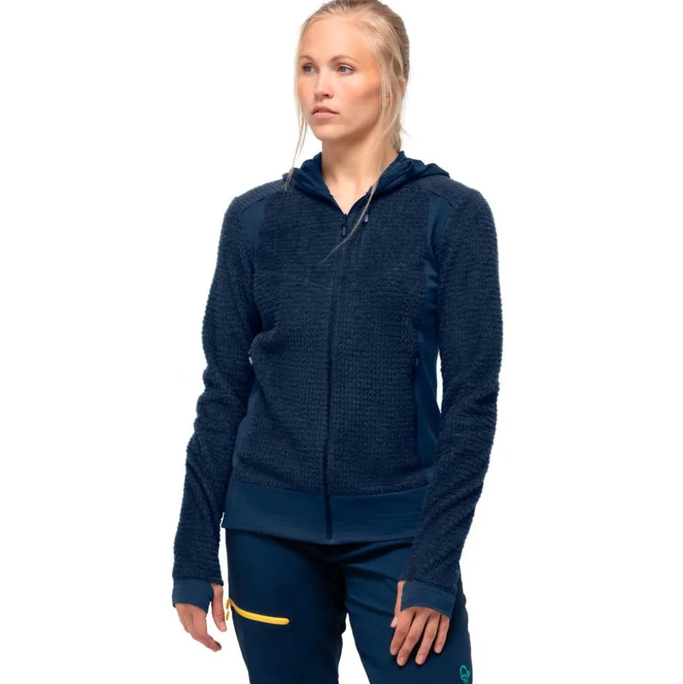 Polaire Norrona Falketind Alpha120 Zip Hood W's Indigo Night