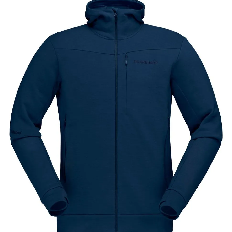 Polaire Norrona Falketind Warmwool2 Stretch Zip Hood Indigo Night