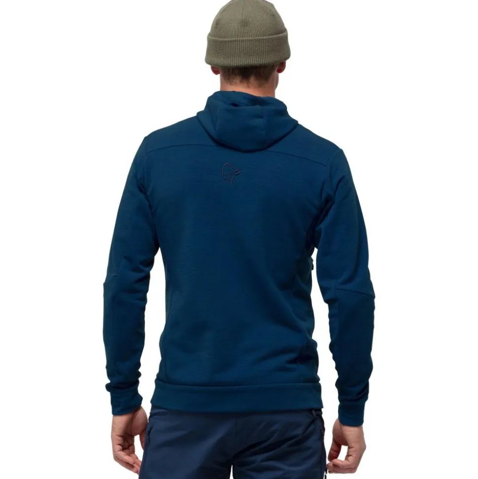 Polaire Norrona Falketind Warmwool2 Stretch Zip Hood Indigo Night