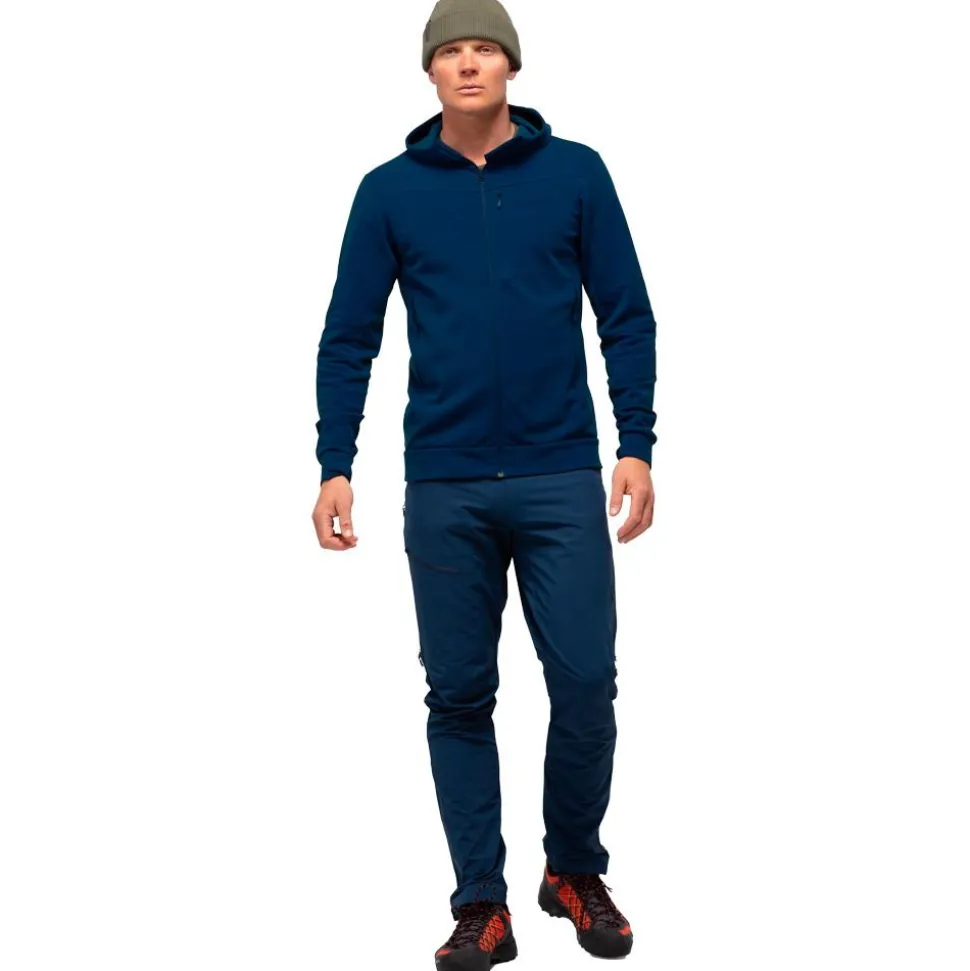 Polaire Norrona Falketind Warmwool2 Stretch Zip Hood Indigo Night