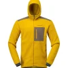 Polaire Norrona Trollveggen Warm 3 Zip Hood M's Golden Palm