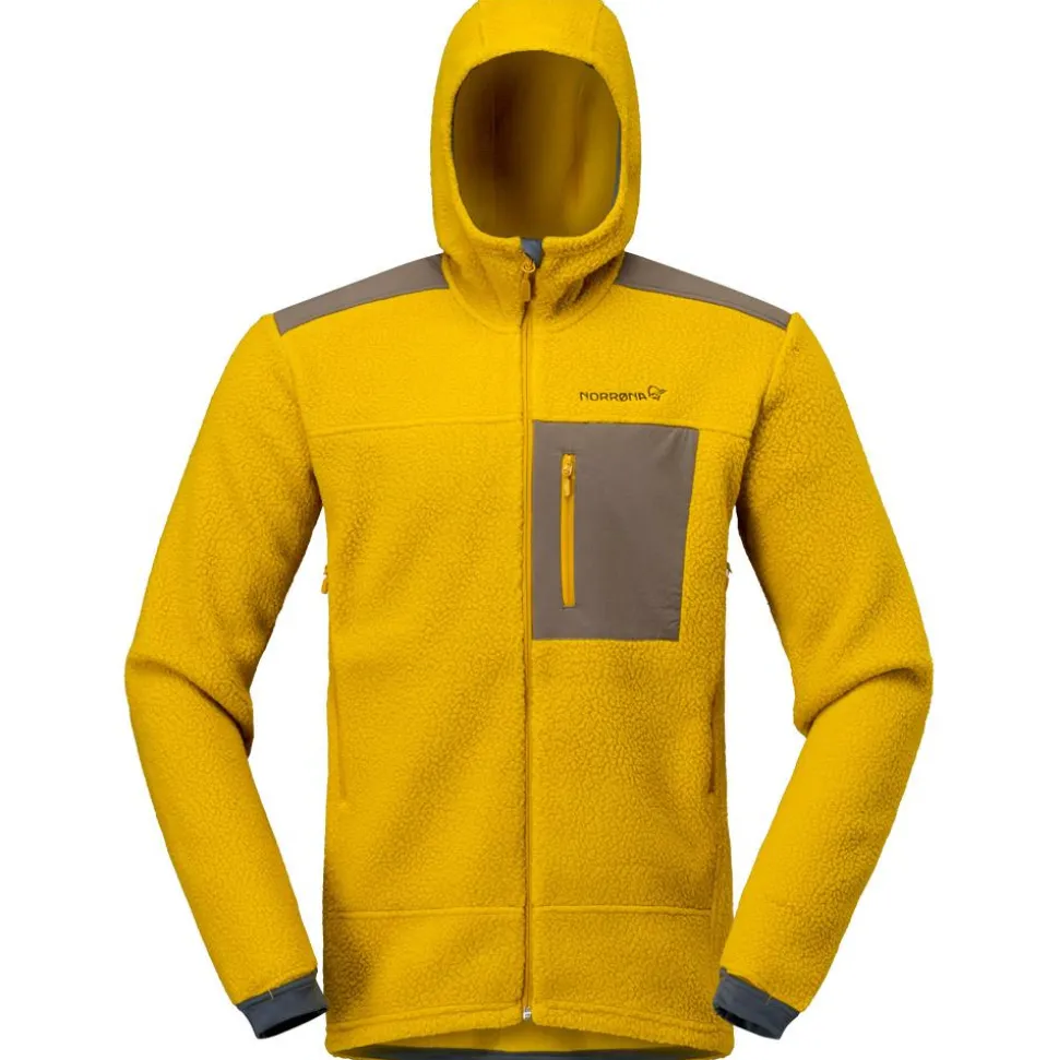 Polaire Norrona Trollveggen Warm 3 Zip Hood M's Golden Palm